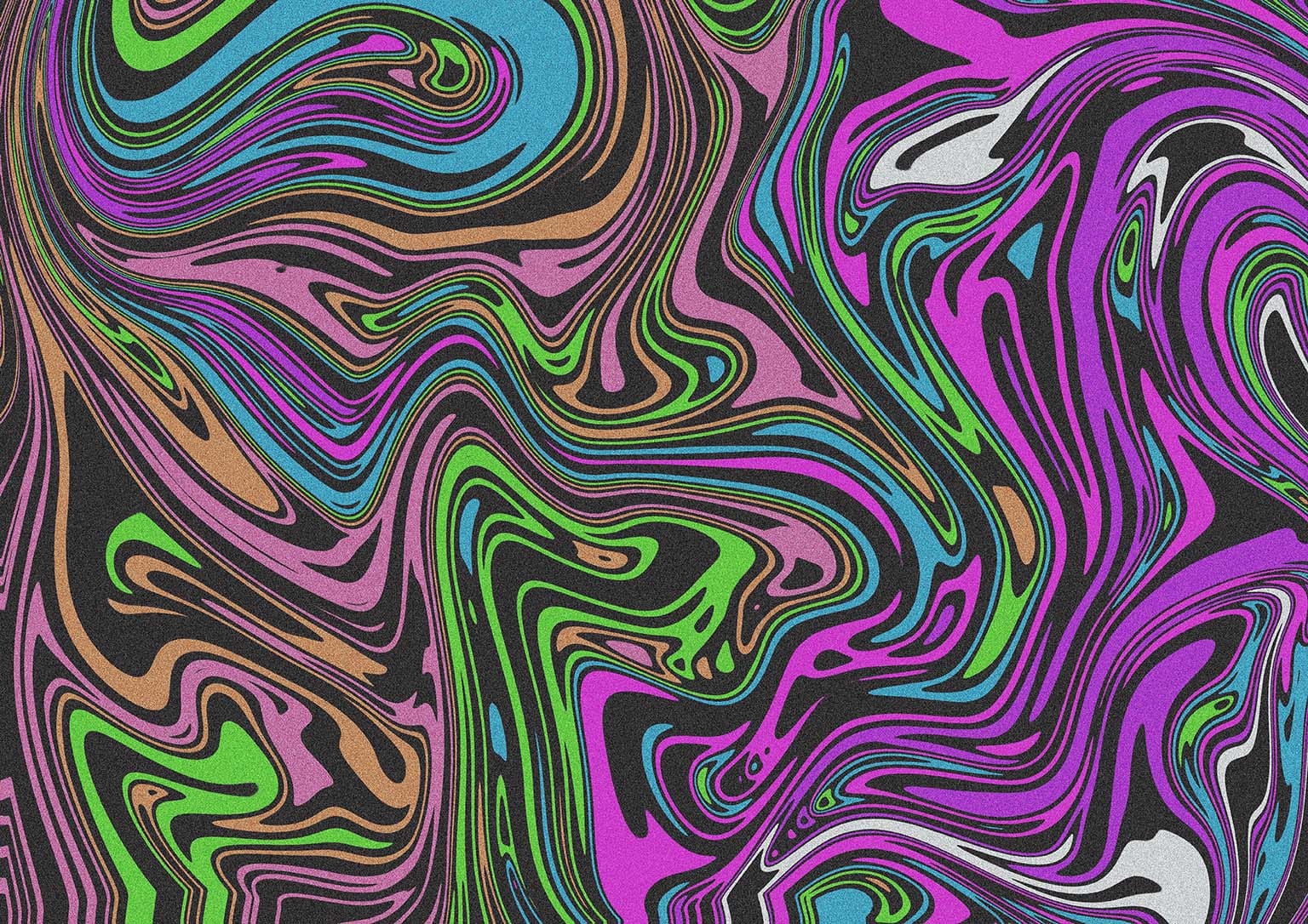 A SWIRLY PINK BLUE GREEN BLACK DULL ORANGE WHITE GOOPY LIQUIDY-LOOKING IMAGE