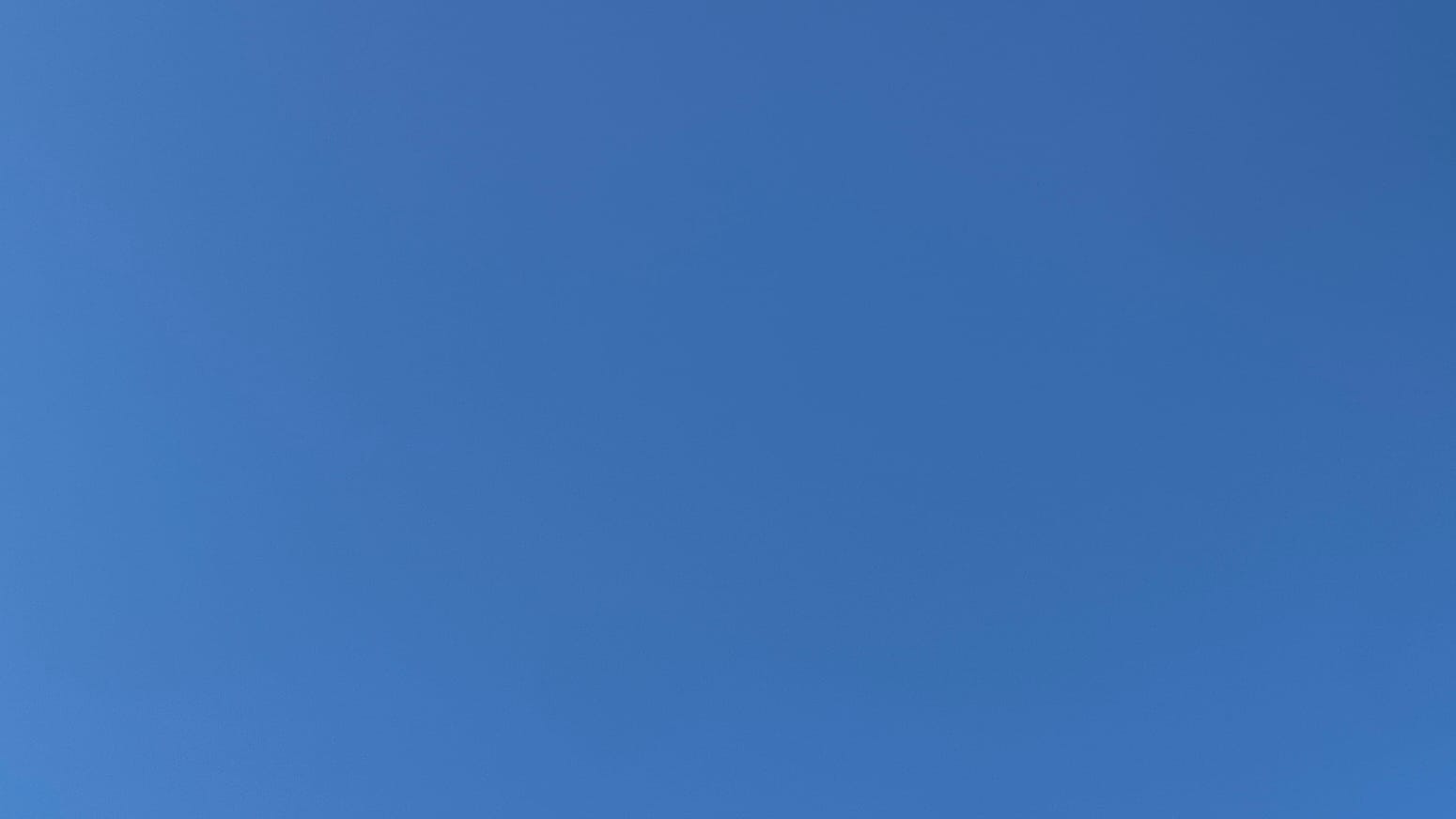 A patch of clear fairly deep blue sky.